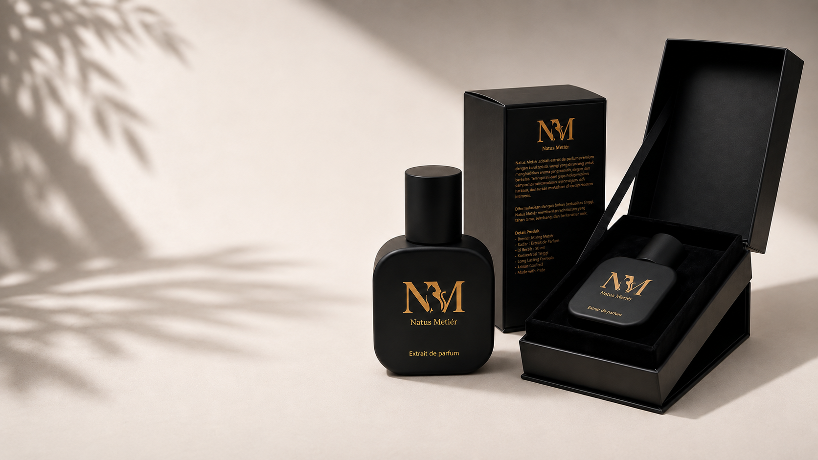 Natus Metiér Perfume Box and Bottle